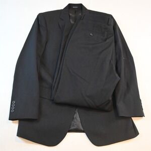 Pronto Uomo 42L 36x34 Charcoal Gray 100% Wool Mens Jacket Pants Suit